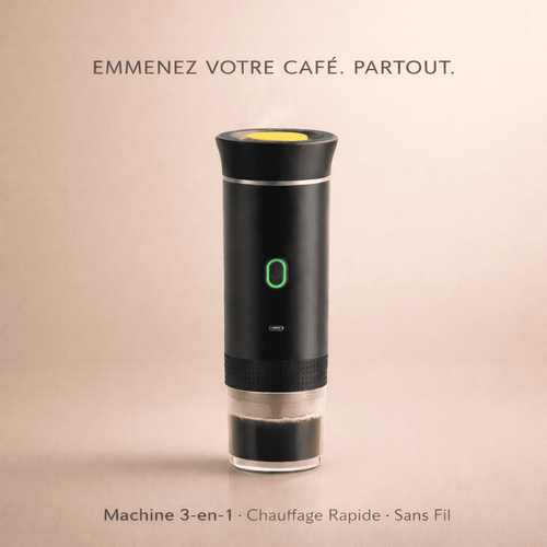 TECHFLOW™ – Machine À Café Portable 3-En-1 Haute Pression