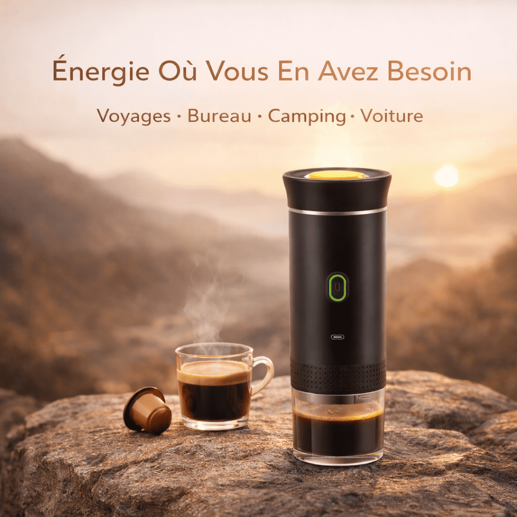TECHFLOW™ – Machine À Café Portable 3-En-1 Haute Pression